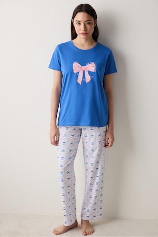 Penti Fancy Bows Pantolon Mavi Pijama Takımı Mavi