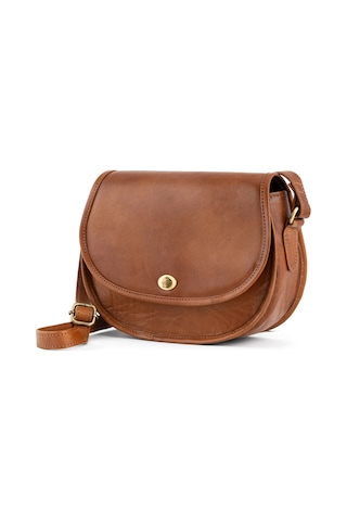 Berliner Bags Pavia Deri Omuz Çantası Kadın Vintage Küçük Boy Çapraz Askılı Çanta Kahverengi