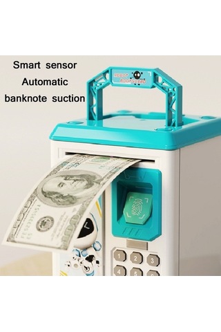 Tongxida Çocuk Karikatür İnsan Yüzü Parmak İzi Müzik Çin İngiliz Anahtarı Kumbara, Pil Pembe