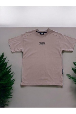 Carinos Erkek Çocuk Pamuklu I Have An Kabartma Yazılı Tshirt-14050-vizon Vizon