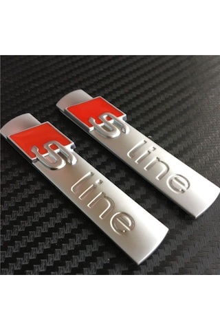 Audi Sline S-Line 2 Adet Çamurluk Bagaj Arma Sticker Amblem