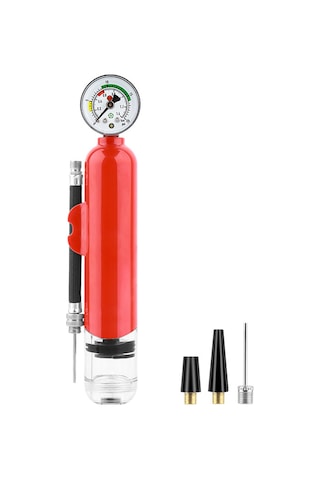 Lemestar Kırmızı Mini Abs Hava Pompa - 1.4bar/20psi, Spor Topları Hızlı Şarj Edici, Taşınabilir 19.3cm Boyutlu