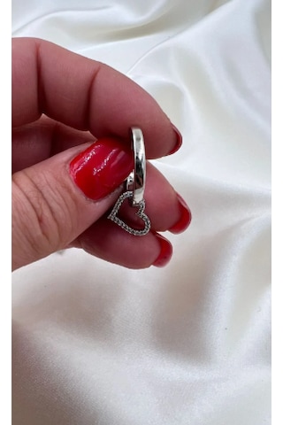 Bb Xuping Kalp Detaylı Küpe Gümüş