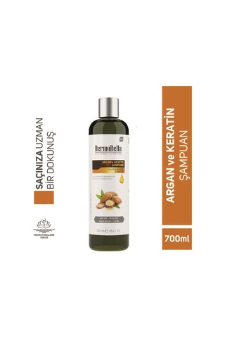 Dermo Bella Argan Ve Keratin Içeren Güçlendirici Ve Hacim Verici Şampuan 700 ML