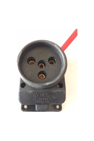Bemis Kauçuk 380 Tekli Priz Kablosuz Tseli Sanayi Kabalo Prizi