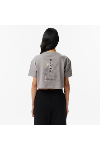 United4 Unıted4 Regular Fit Kadın Gri T-shirt Shadow Gri