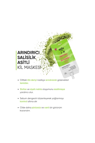 Mia Klinika Arındırıcı Salisilik Asitli Kil Maskesi 25 ML