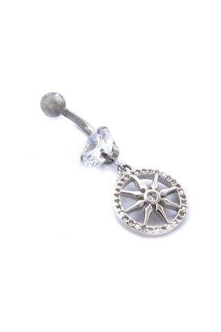 Ferizz 316l Çelik Zirkon Taşlı Yıldızlı Piercing Prc-133 Gümüş