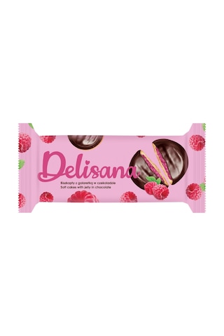 Delisana Çikolata Kaplamalı Ahududu Aromalı Jöle Dolgulu Kek 135gr 2 Adet