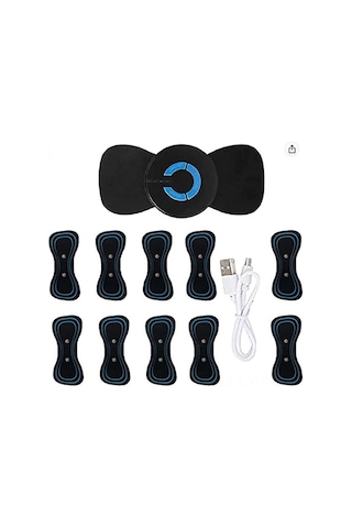 Samdoo Evde Kullanalım Ems Teknolojili Boyun Fizyoterapi Cihazı - Mini Taşınabilir Akıllı Darbe Masaj Pasteri 12'li Set İngilizce Kılavuz Çok Renkli