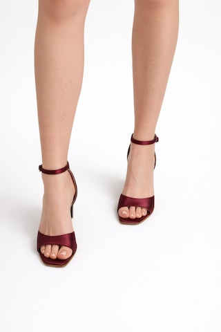 Tual Shoes Kadın Vişne Topuklu Ayakkabı Vişne
