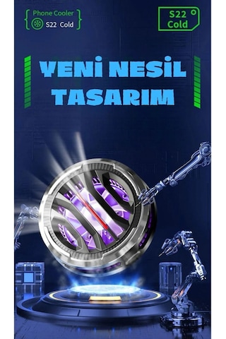 Mıknatıslı Cep Telefon Sessiz Soğutma Fanı Radyatör Soğutucu iOs Uyumlu  Android Pubg Gaming Soğutucu