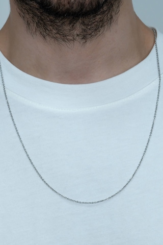 Takı Dükkanı İnce 316l Paslanmaz Unisex Çelik Kolye Zincir 1.6 MM Eck44 001