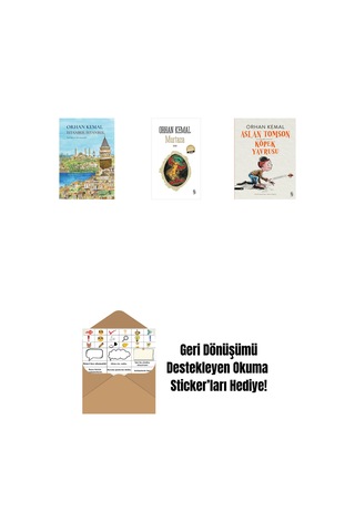İstanbul İstanbul Ciltli + Murtaza Midi Boy + Aslan Tomson - Köpek Yavrusu + Okuma Sticker'ları