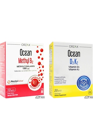 OCEAN METHYL B12 1000 MCG 10 ML + OCEAN D3 K2 VITAMIN DAMLA 20 ML
