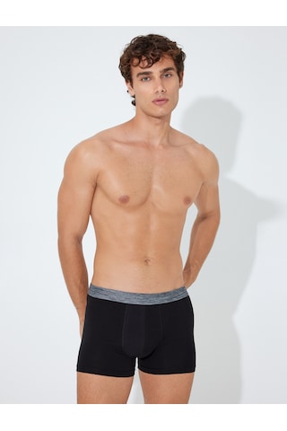 Koton Basic 3'lü Boxer Seti Kırçıllı Siyah 5wlm90066mk Siyah