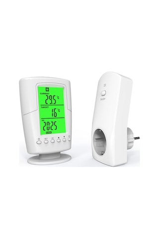 Akıllı Programlanabilir Kablosuz Uzaktan Termostat + Tak-çıkar Priz Isıtma Soğutma Program Sıcaklık Kontrol Cihazı--ac220v-240v 16a Ab Fişi