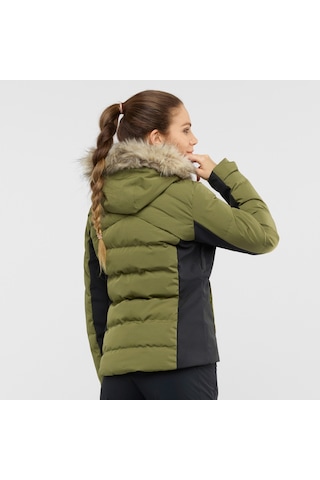 Salomon Stormcozy Jacket W Kadın Kayak Ceketi LC1382000 Yeşil