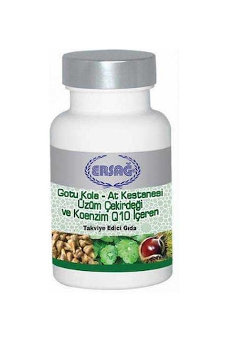 Ersağ Gotu Kola At Kestanesi Üzüm Çekirdeği Koenzim Q10 Gıda T
