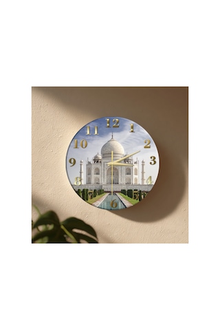 Taj Mahal Temalı Dekoratif Duvar Saati 33 Cm Uv Baskılı Mdf Duvar Saati Çok Renkli Taj Mahal Temalı Dekoratif Duvar Saati 33 Cm Uv Baskılı Mdf Duvar Saati Çok Renkli