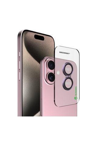 Buddıes Apple Uyumlu iPhone 16 / 16 Plus Kamera Lens Koruyucu Pınk Pembe