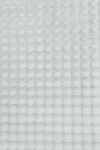 Raschel Carpet Balat Halı Kaymaz Taban Yıkanabilir Bubble Peluş Banyo Paspası Beyaz