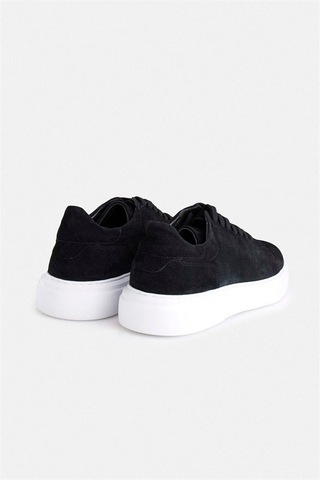 Süvari Siyah Süet Bağcıklı Sneakers Say2001500012-s09