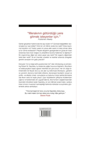 Monkeyluv: Genler, Bedenlerimiz, Toplum - Robert M. Sapolsky