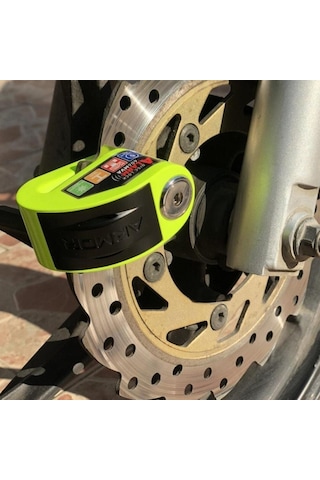 Armor Alarmlı Motorsiklet Disk Kilidi Çelik Gövde 606 Mva 6mm-yeşil