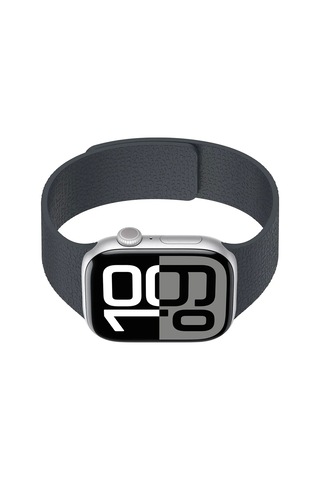 Apple Uyumlu  Watch  10 46mm Redclick Krd-136 Kabartma Desenli Mıknatıslı Silikon Kordon