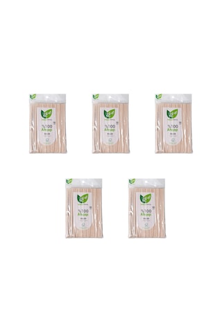 Roll-up Doğaya Dönüş Ekolojik Doğal Doğa Dostu %100 Ahşap Bıçak - 16 Cm. - 50'li 5 Paket Ahşap