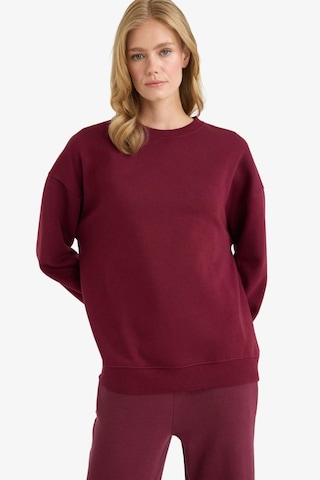 Defacto Oversize Geniş Kalıp Bisiklet Yaka Basic Düz Kalın Sweatshirt F9628ax25aubr115 Bordo