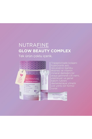 Glow Beauty Complex Tripeptit Marine Kolajen, Resveratrol,biotin, Hyaluronik Asit İçeren Cilt & Güzellik Takviyesi