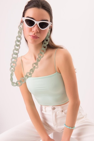 Lonca Mint İp Askılı Crop Top-M Mint