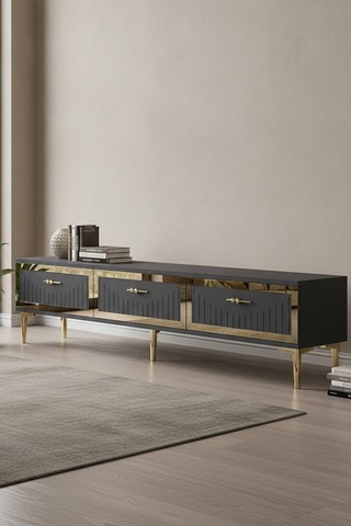 Tsa1802ag Tuna Tv Sehpası Antrasit-gold 180cm