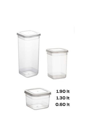 Porsima 433-4 Kare Etiketli Gıda Erzak Baharat Saklama Kabı 24 Lü