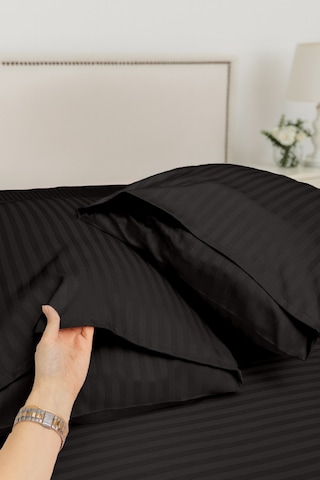 Tek Kişilik %100 Pamuk Saten Nevresim Seti Premium Seri 8 Renk Seçeneği 160x220 Siyah