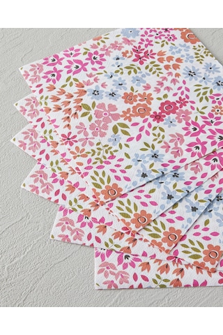 English Home Colorful Blooms Kağıt 20'li Kağıt Peçete 33x33 Cm Turuncu