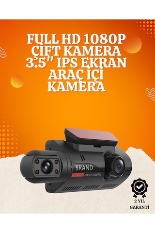 Wifi Destekli Araç Kamerası - 3 İnç Ekran, 1080p Ön Ve 720p İç Kamera