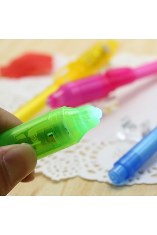 10 Pcs Yaratıcı Sihirli Uv Işık Görünmez Mürekkep Kalem İşaretleyici Kalem Mor Diğer