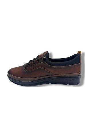 Mehtap 1170-26 Yağlı Deri Anatomik Slip On Comfort Kadın Ayakkabı Taba