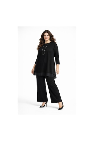 Baglan Kadın Bluz Pantolon Takım Bgl-st05426 Siyah