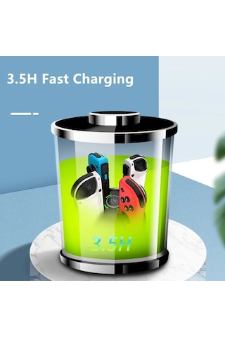 Xbox Oyun Denetleyicisi İçin 4 1100mah Pilli Pil Şarj Tabanı Beyaz