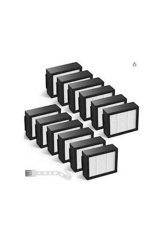 Roomba İ & E İ7 E5 E6 J7 Filtre 12'li Paket Yedek B Inox