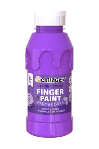 Childgen Süper Yıkanabilir Parmak Boya 350ml - Mor