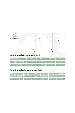 Kitikate Organik New Basic Fermuarlı Tulum Natural Natural