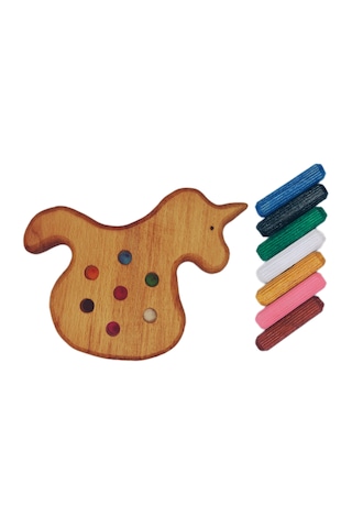 Çubuk Dizme Oyunu Ahşap Unicorn