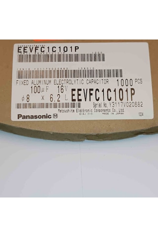 Eevfc1c101p 100mf 16v 8x6.2 Smd Kondansatör 150 Adet
