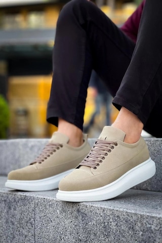Mevese Lexa Süet Deri Erkek Günlük Sneaker Ayakkabı - Krem