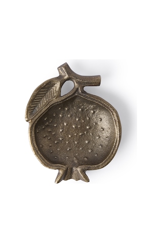 Yargıcı Nar Formlu Metal Dekoratif Kase 14x11x2 Cm 26knha1034c St